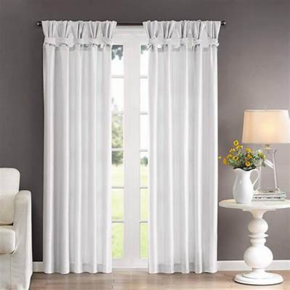 Madison Park Emilia 50" x 108" Lined Faux-Silk Twisted Tab Window Panel